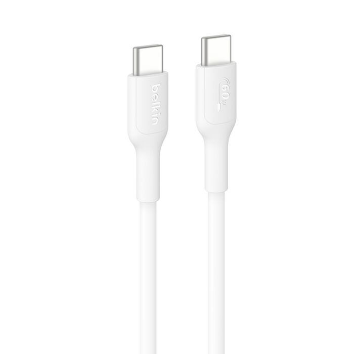 Belkin USB-C to USB-C CABLE - 60W 2M White Charging & Data Cable | Vishal Electronics Kolkata