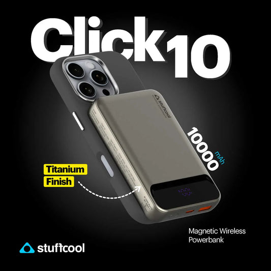 Stuffcool Click 10 10000mAh 15W Magnetic Wireless Powerbank Power Bank | Vishal Electronics Kolkata