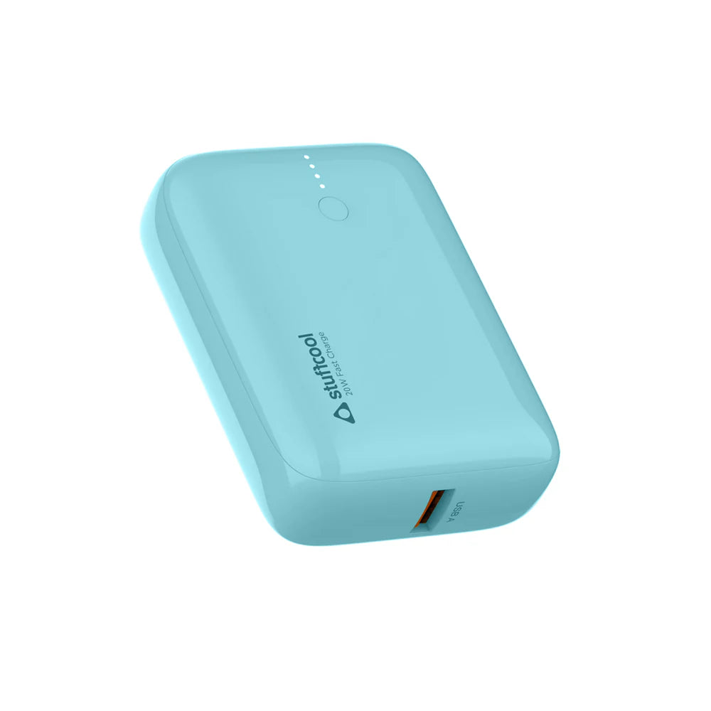 Stuffcool Palm 10000mAh Power Bank – 20W Fast Charge Blue Power Bank | Vishal Electronics Kolkata