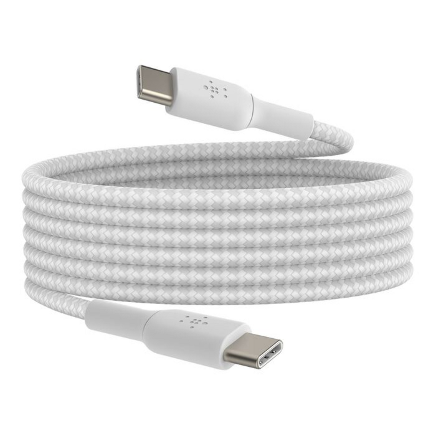 Belkin BoostCharge USB-C to USB-C Braided Cable 60W 2m – 2 Pack White Charging Cable | Vishal Electronics Kolkata