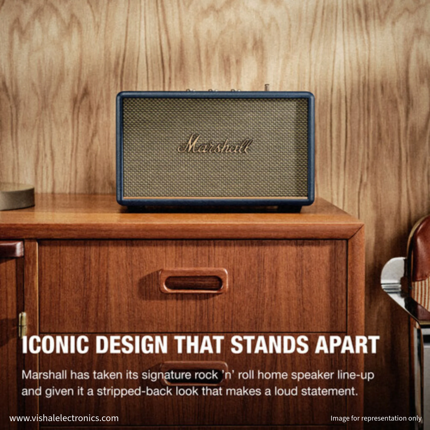 Marshall Acton III Bluetooth Home Speaker with Wide Stereo Sound & Iconic Marshall Design Speaker | Vishal Electronics Kolkata