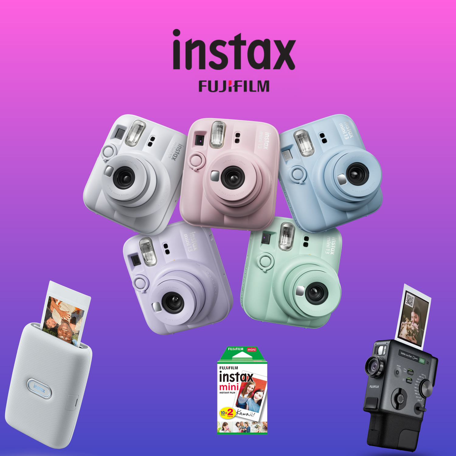 Fujifilm Instax Instant Cameras, Mini Link Printers and Instant Film Accessories at Vishal Electronics Kolkata