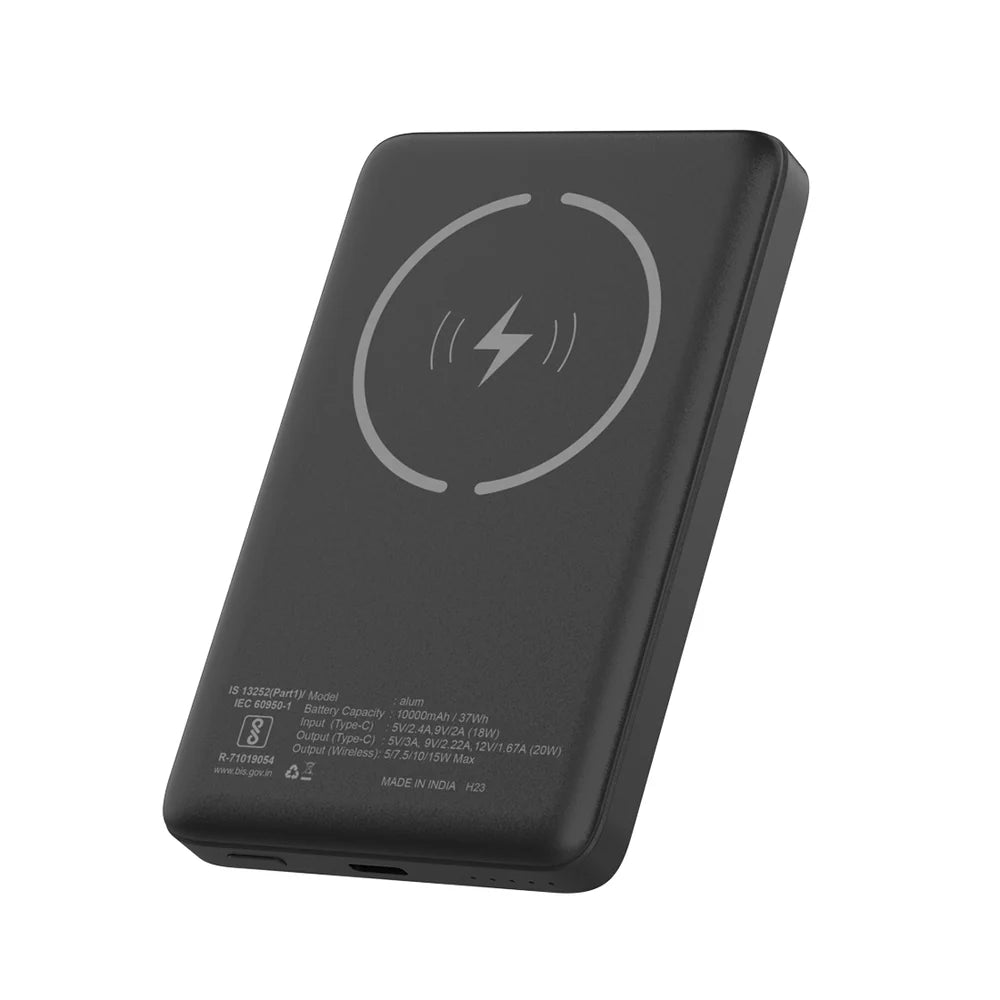 Stuffcool Alum 10000mAh 15W Aluminum Magnetic Powerbank Power Bank | Vishal Electronics Kolkata