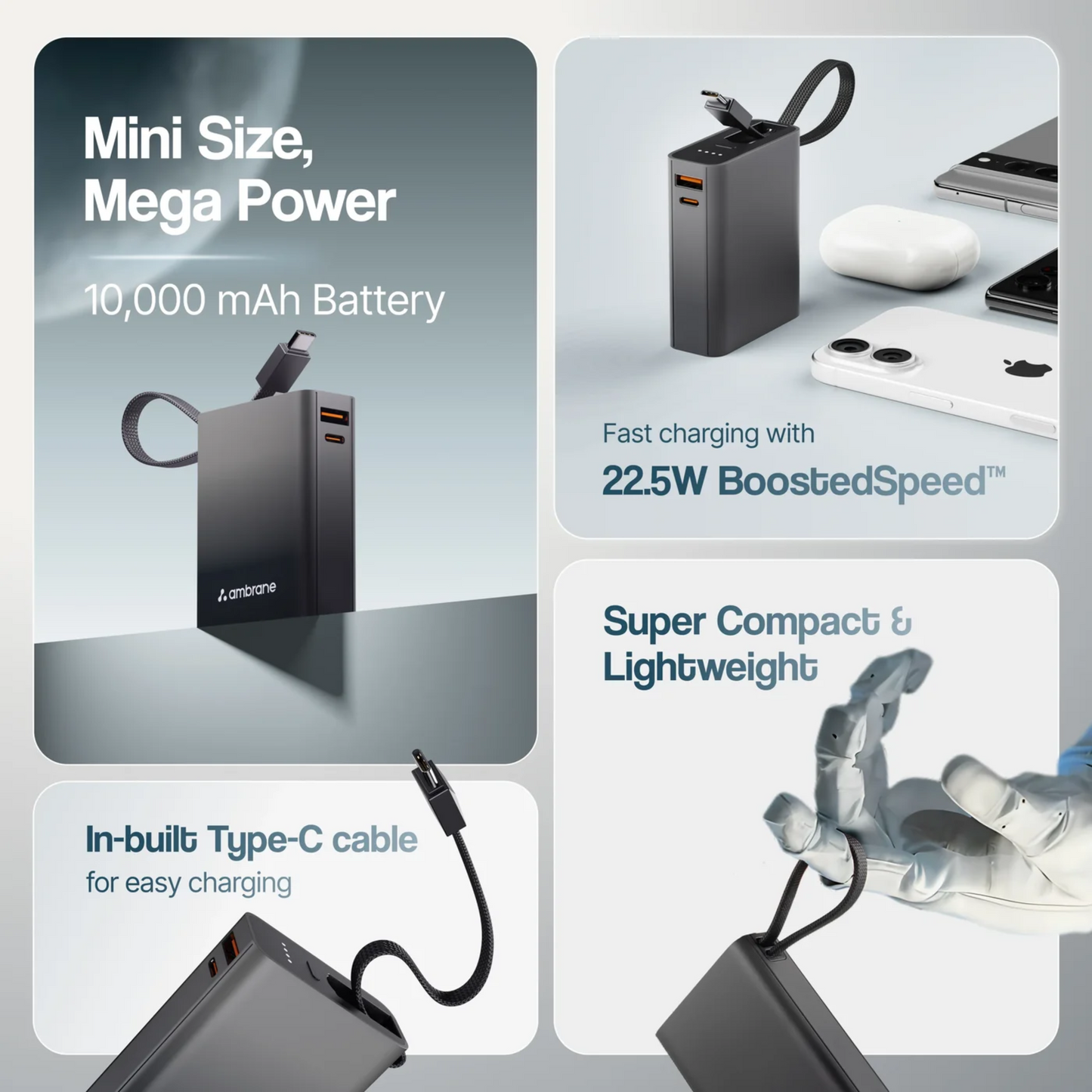 Ambrane NanoCharge 11 - powerbank 10000mAh