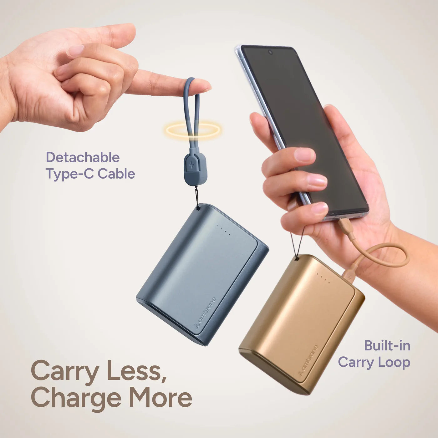 Ambrane PowerMini 20 20000mAh Power Bank | 35W Fast Charging | Compact Design Power Bank | Vishal Electronics Kolkata
