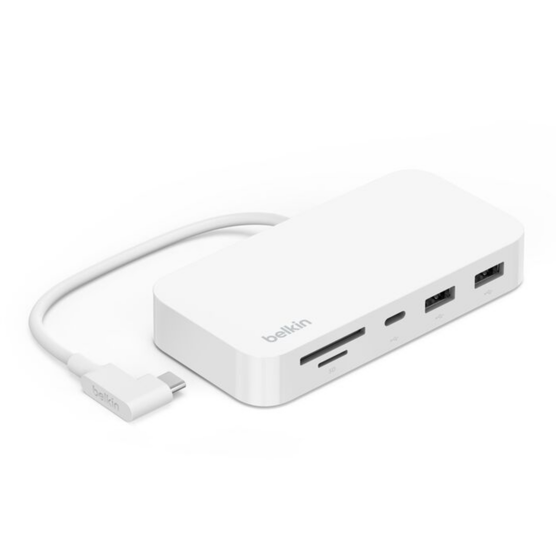 Belkin CONNECT USB-C 6-in-1 Multiport Hub with Mount – White | 10Gbps USB-C Hub Hub | Vishal Electronics Kolkata
