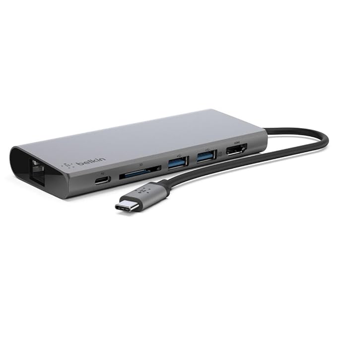 Belkin USB-C 6-IN-1 MULTIPORT HUB 4K60 1M Standard Hub | Vishal Electronics Kolkata