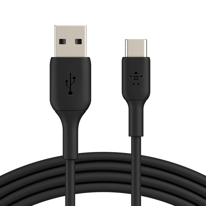 Belkin BoostCharge USB-A to USB-C Cable (1m / 3.3ft, Reinforced) Black Charging Cable | Vishal Electronics Kolkata