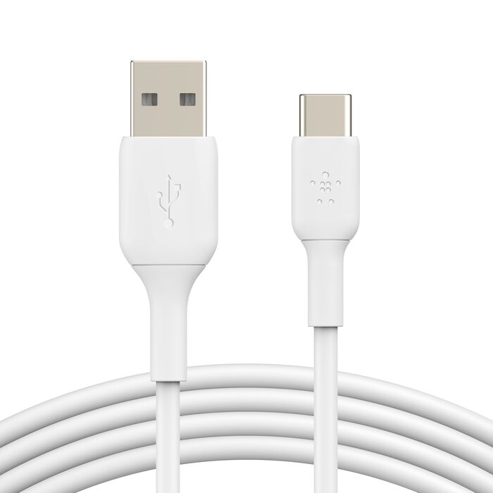 Belkin BoostCharge USB-A to USB-C Cable (1m / 3.3ft, Reinforced) White Charging Cable | Vishal Electronics Kolkata