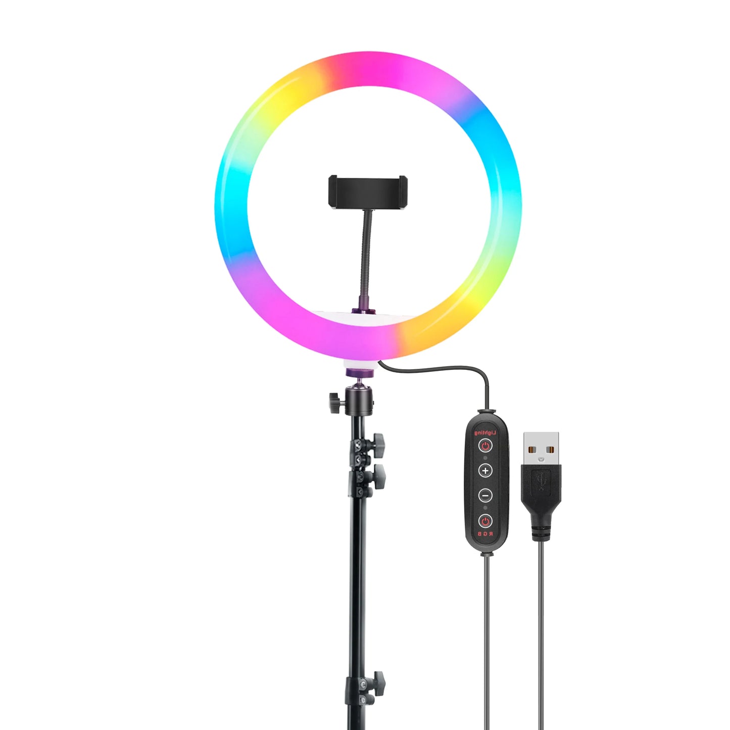 Digitek DRL-14C RGB 31cm LED Ring Light with 5ft Stand Ring Light | Vishal Electronics Kolkata