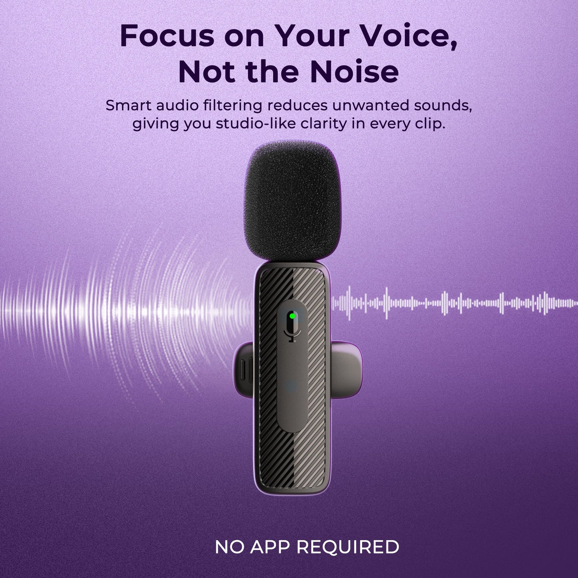 Digitek DWM-006 PRO Wireless Microphone Type-C for Mobile | 2.4GHz | 20m Range Wireless Microphone | Vishal Electronics Kolkata