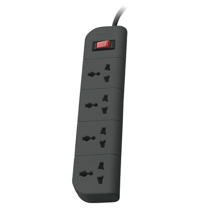 Belkin 4-OUTLET SURGE Protector 1.5M CORD GREY 1M Grey Surge Protector | Vishal Electronics Kolkata