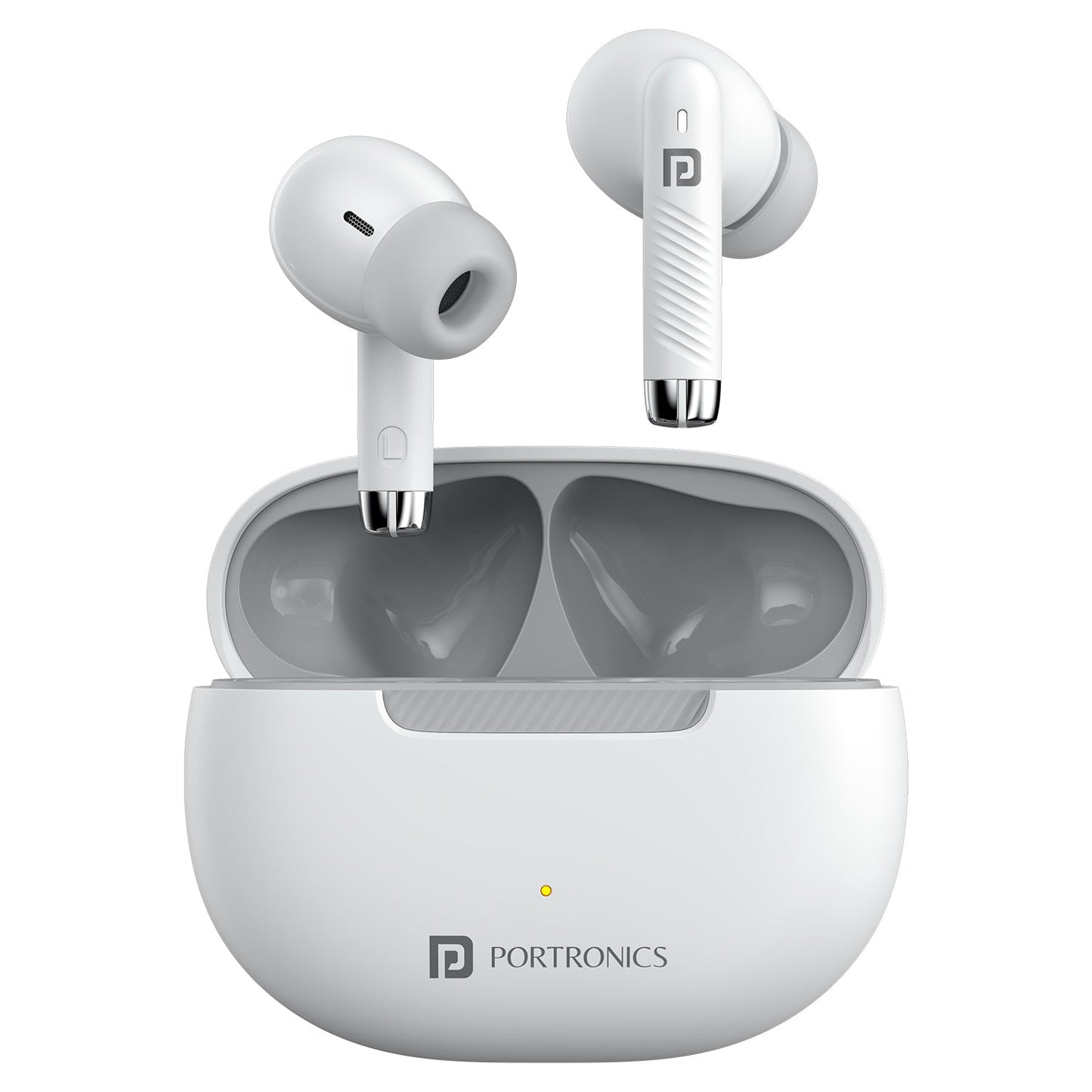 Portronics Harmonics Twins 32 Smart TWS Earbuds White TWS Earbuds | Vishal Electronics Kolkata