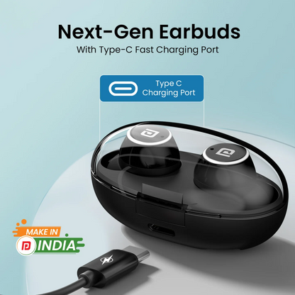 Portronics Harmonics Twins S13 TWS Earbuds with 24H Playtime & Gaming Mode True Wireless Earbuds | Vishal Electronics Kolkata