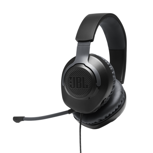 JBL Quantum 100 Wired Gaming Headset with Detachable Voice Focus Mic Black Gaming Headset | Vishal Electronics Kolkata