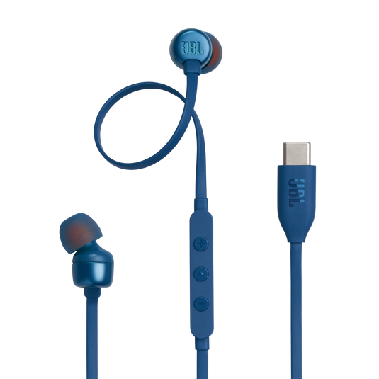JBL Tune 310C USB-C Wired In-Ear Earphones with Hi-Res Audio Blue In-Ear Headphones | Vishal Electronics Kolkata