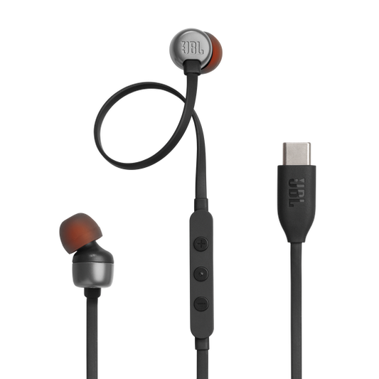JBL Tune 310C USB-C Wired In-Ear Earphones with Hi-Res Audio Black In-Ear Headphones | Vishal Electronics Kolkata