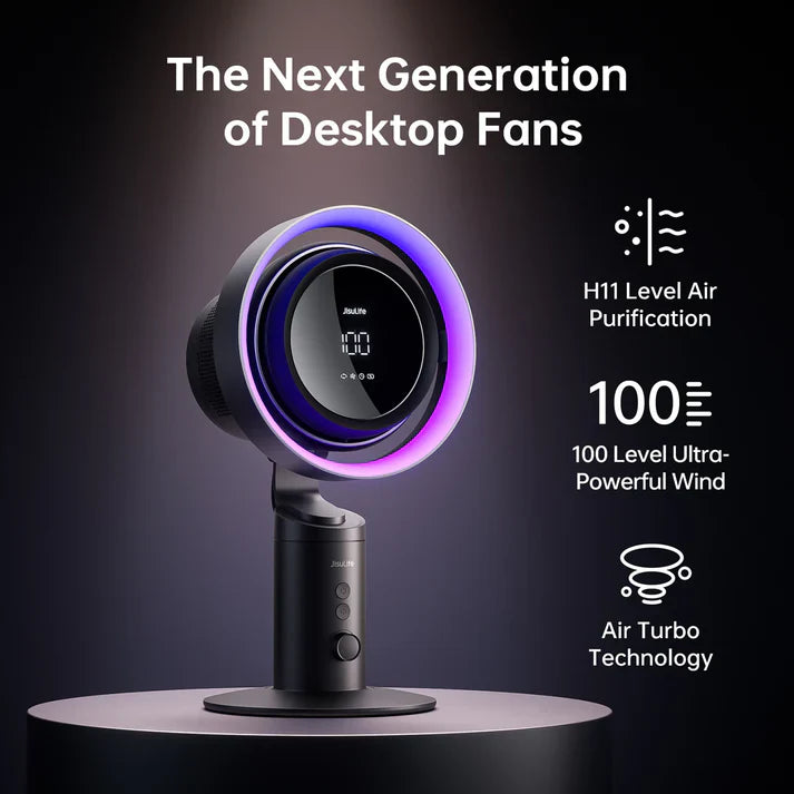JisuLife Table Fan Pro3 10000mAh Rechargeable Turbo Desk Fan Table Fan | Vishal Electronics Kolkata