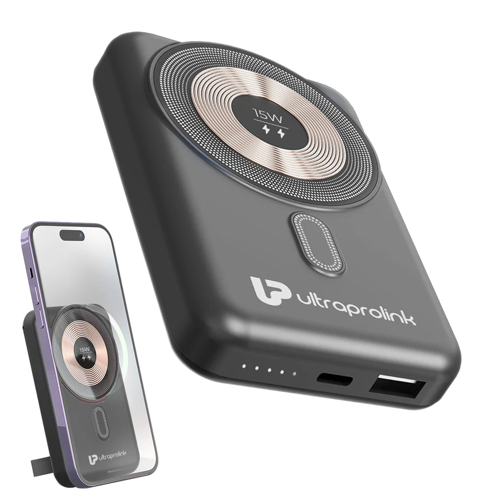 Ultraprolink Juice-Up Mag 3 10000mAh Magnetic Power Bank Black Power Bank | Vishal Electronics Kolkata