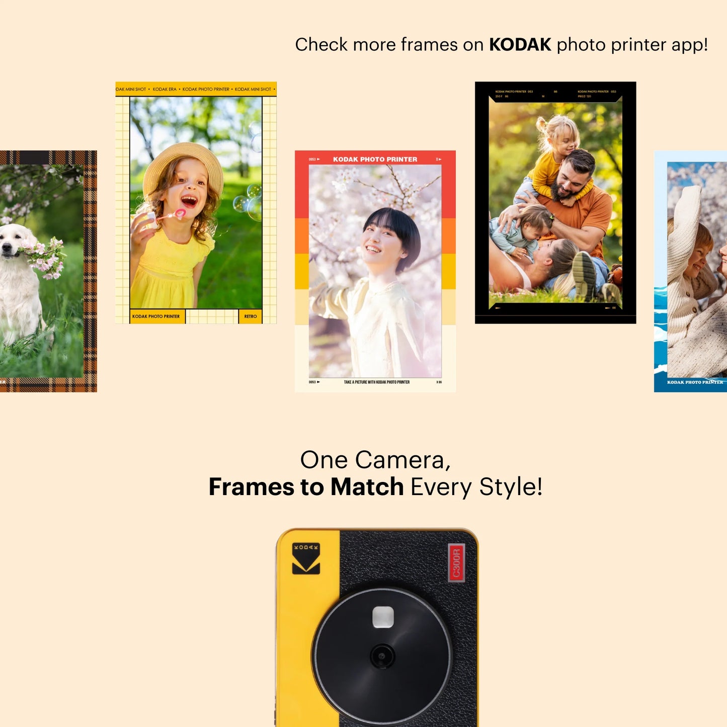 Kodak Mini Shot 3 Retro (C300RW) – Instant Camera & Photo Printer – 60 Sheets Bundle Instant Camera | Vishal Electronics Kolkata