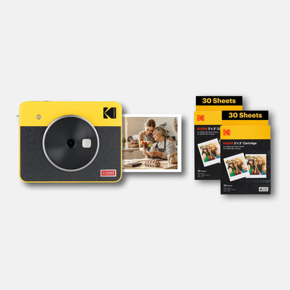Kodak Mini Shot 3 Retro (C300RW) – Instant Camera & Photo Printer – 60 Sheets Bundle Instant Camera | Vishal Electronics Kolkata