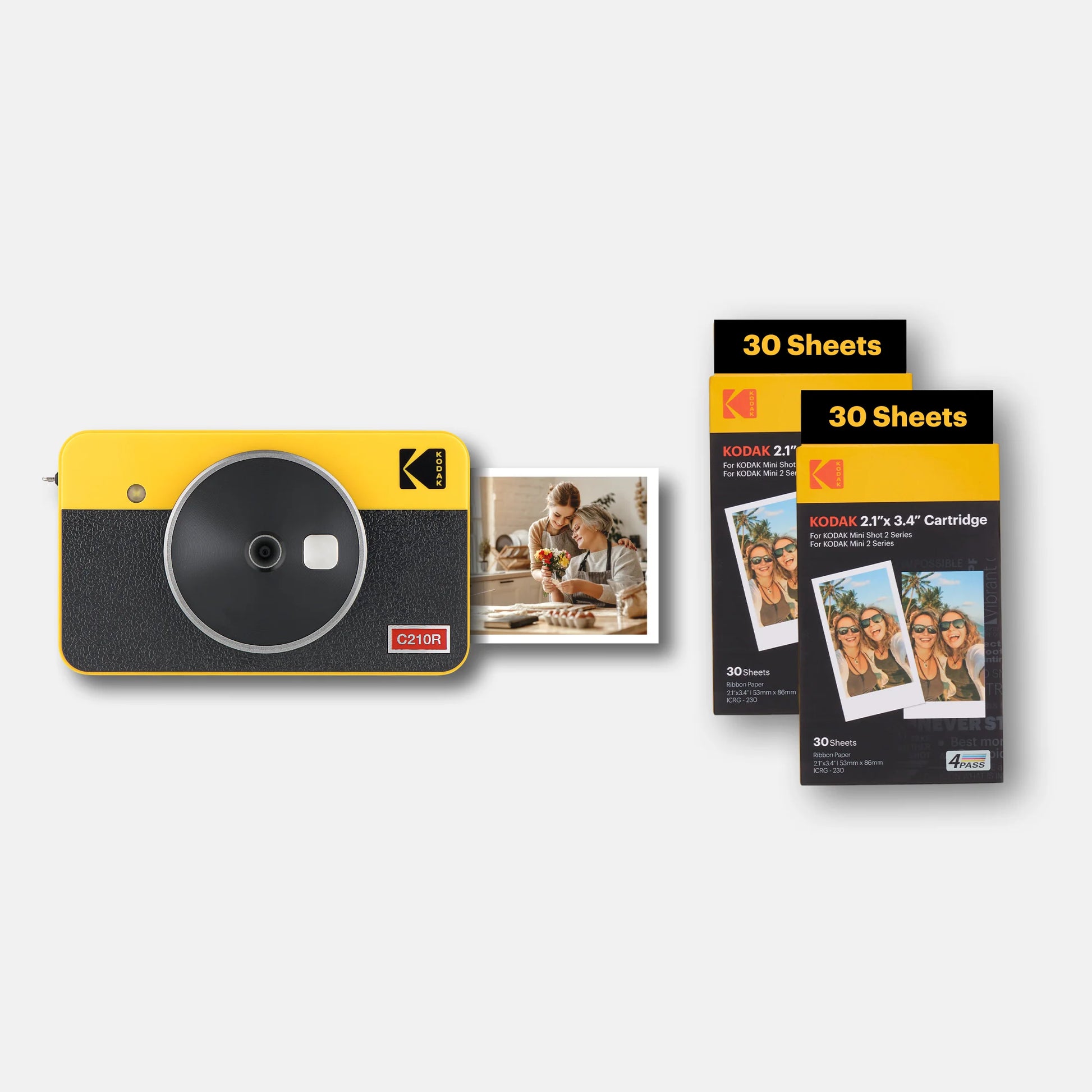 Kodak Mini Shot 2 Retro (C210R) – Instant Camera & Photo Printer – 60 Sheets Bundle Instant Camera | Vishal Electronics Kolkata