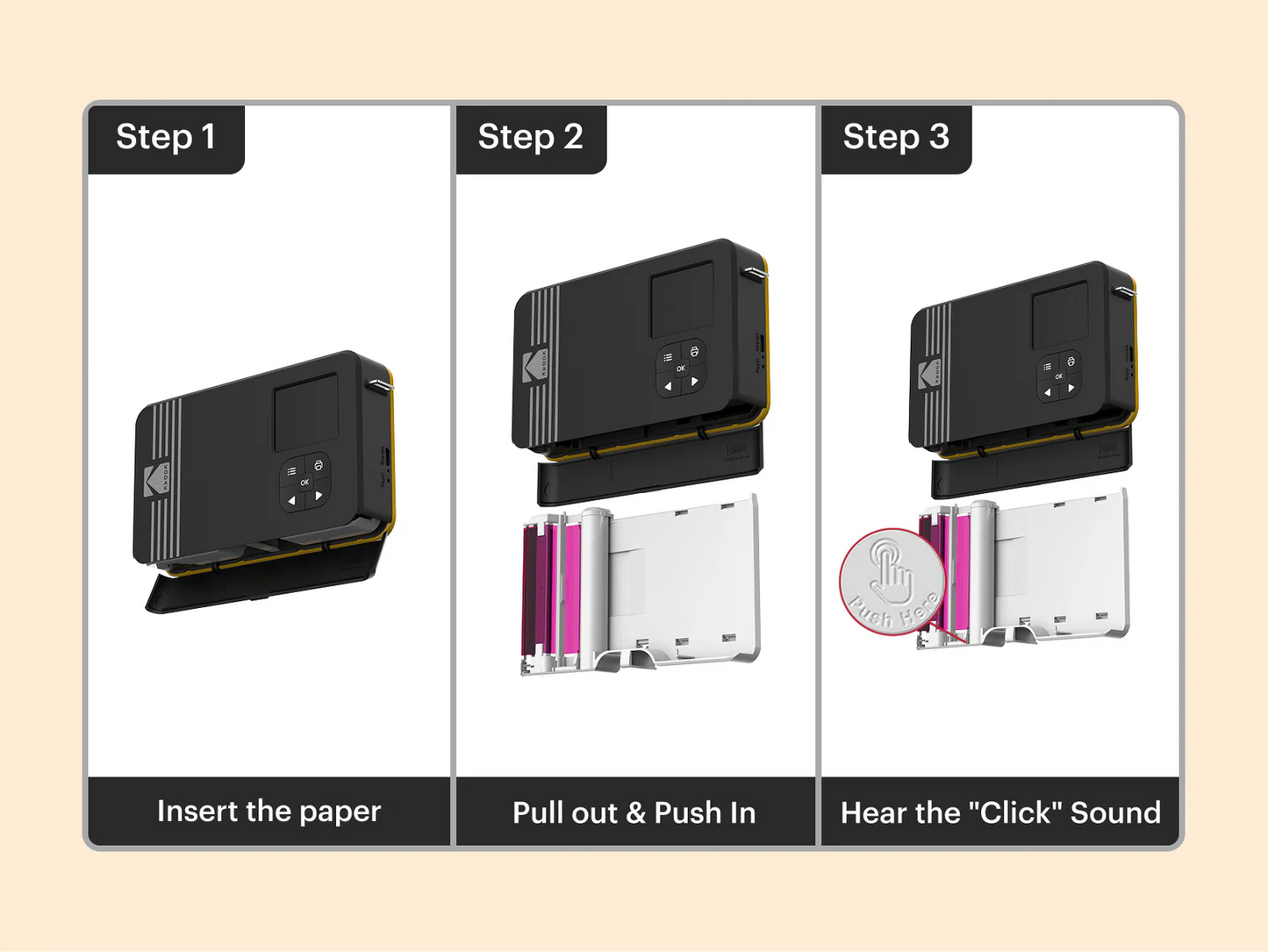 Kodak Mini Shot 2 Retro (C210R) – Instant Camera & Photo Printer – 60 Sheets Bundle Instant Camera | Vishal Electronics Kolkata