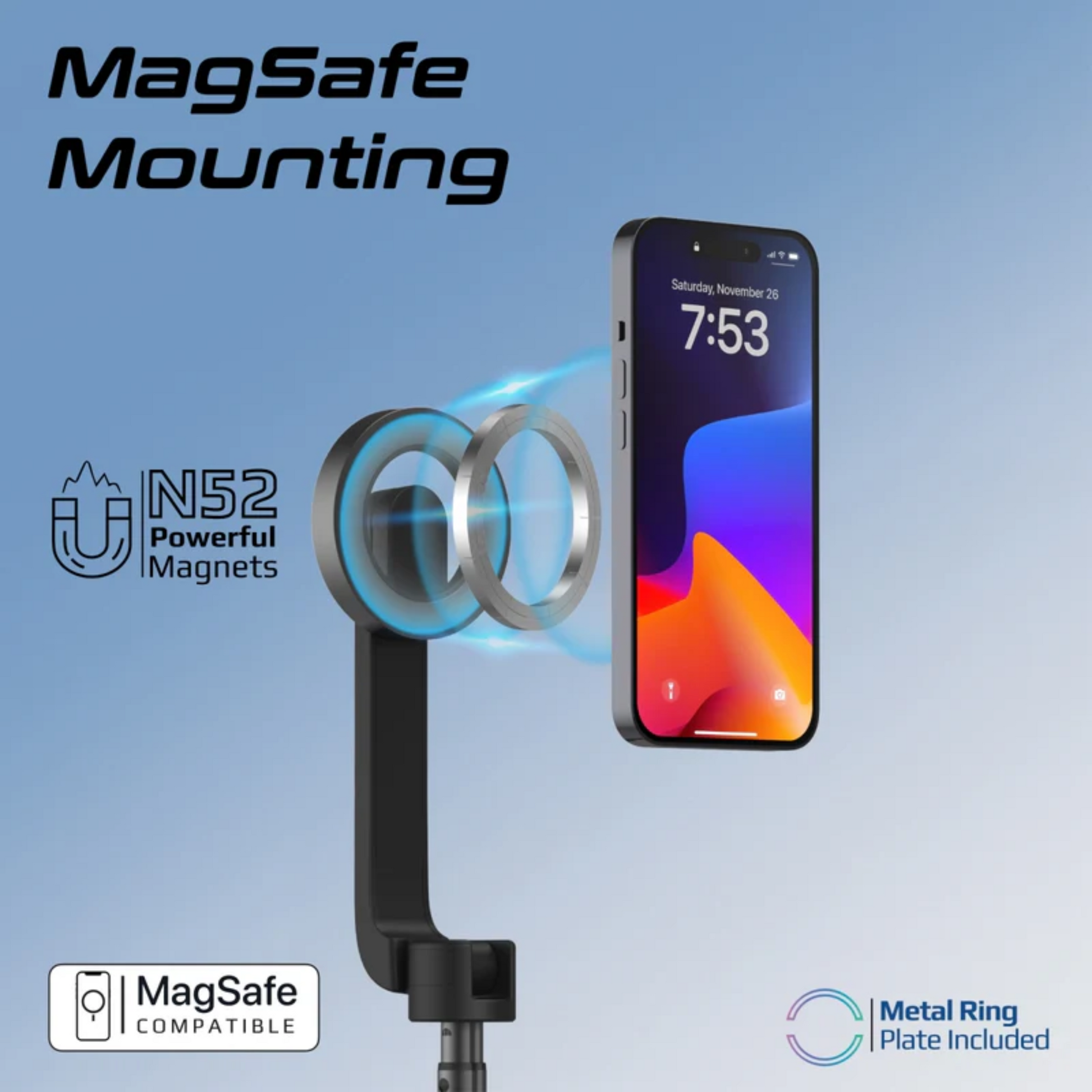 Promate MagStick Pro MagSafe Tripod & Selfie Stick with Bluetooth Remote Accessories | Vishal Electronics Kolkata