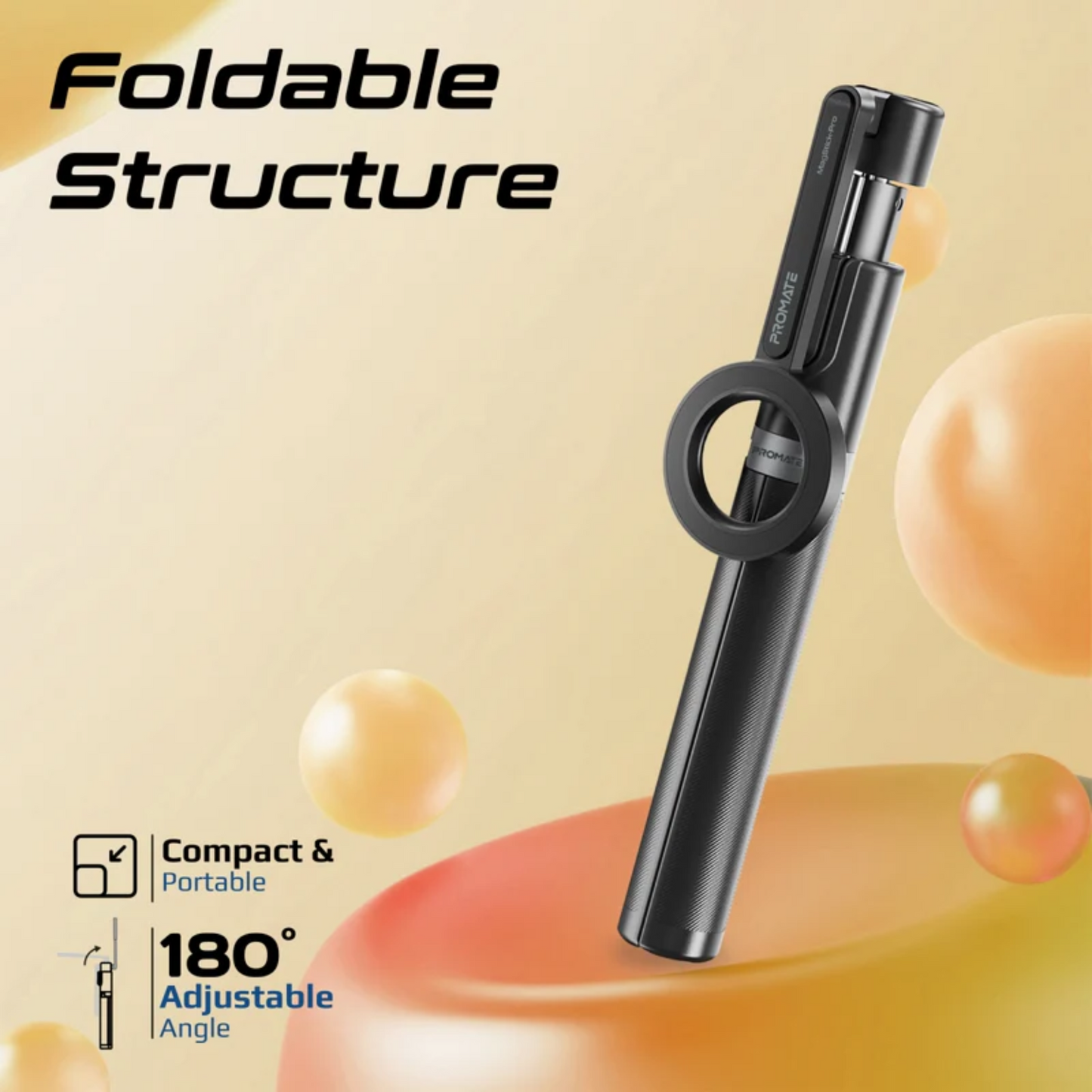 Promate MagStick Pro MagSafe Tripod & Selfie Stick with Bluetooth Remote Accessories | Vishal Electronics Kolkata