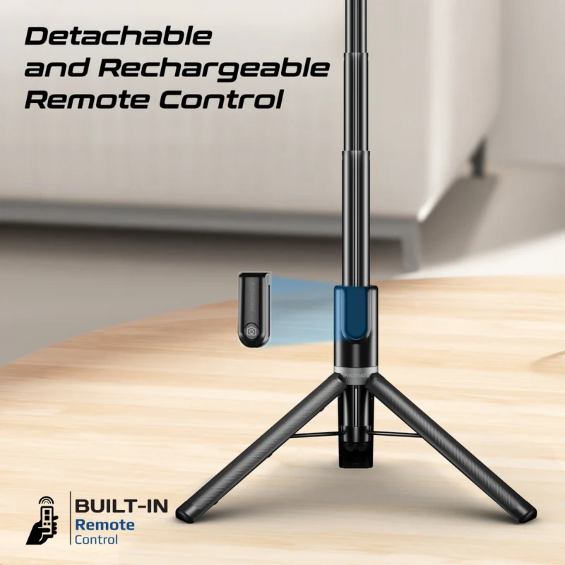 Promate MagStick Pro MagSafe Tripod & Selfie Stick with Bluetooth Remote Accessories | Vishal Electronics Kolkata