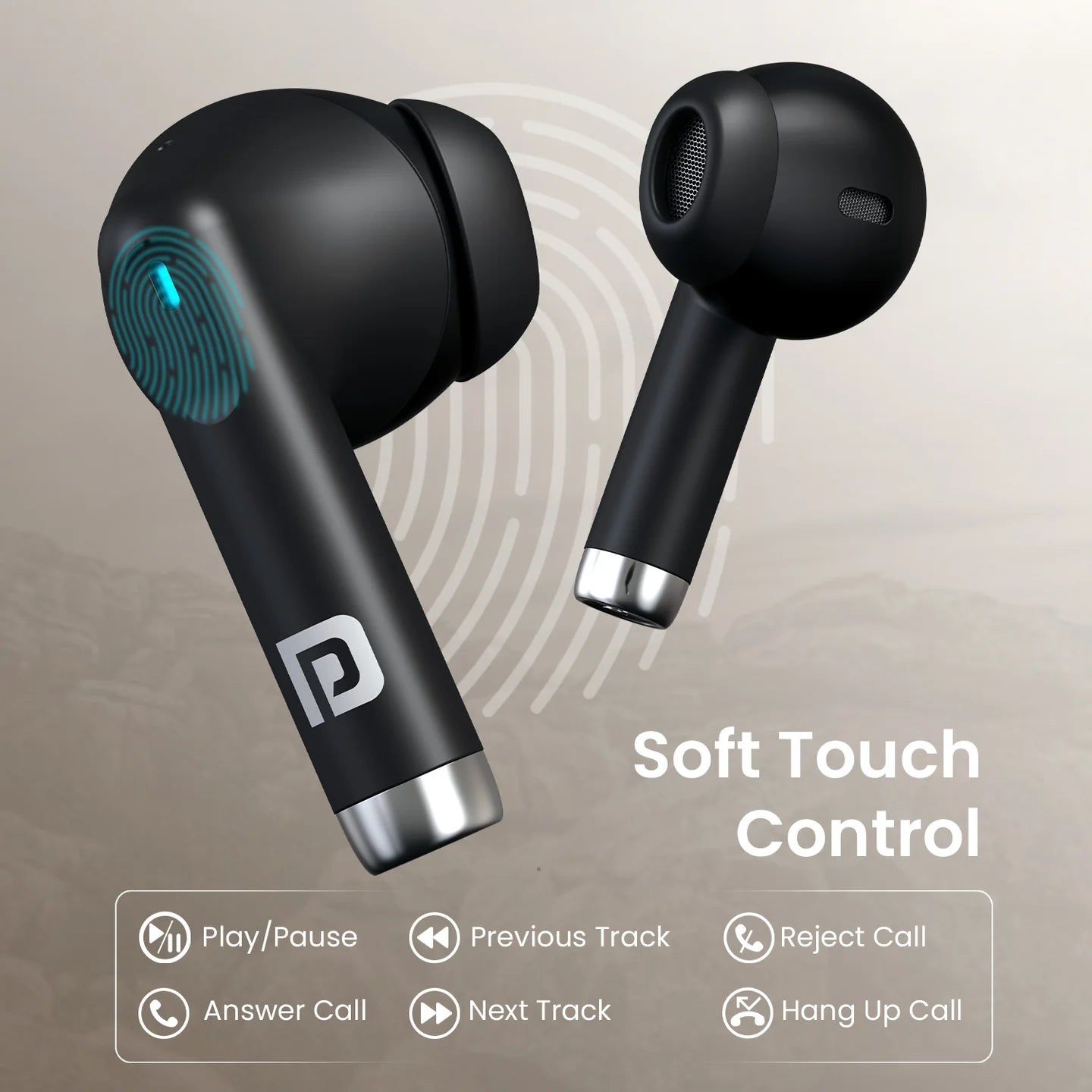 Portronics Twins S18 Pro TWS Earbuds | 30H Playtime, Bluetooth 5.3, Fast Charging TWS Earbuds | Vishal Electronics Kolkata