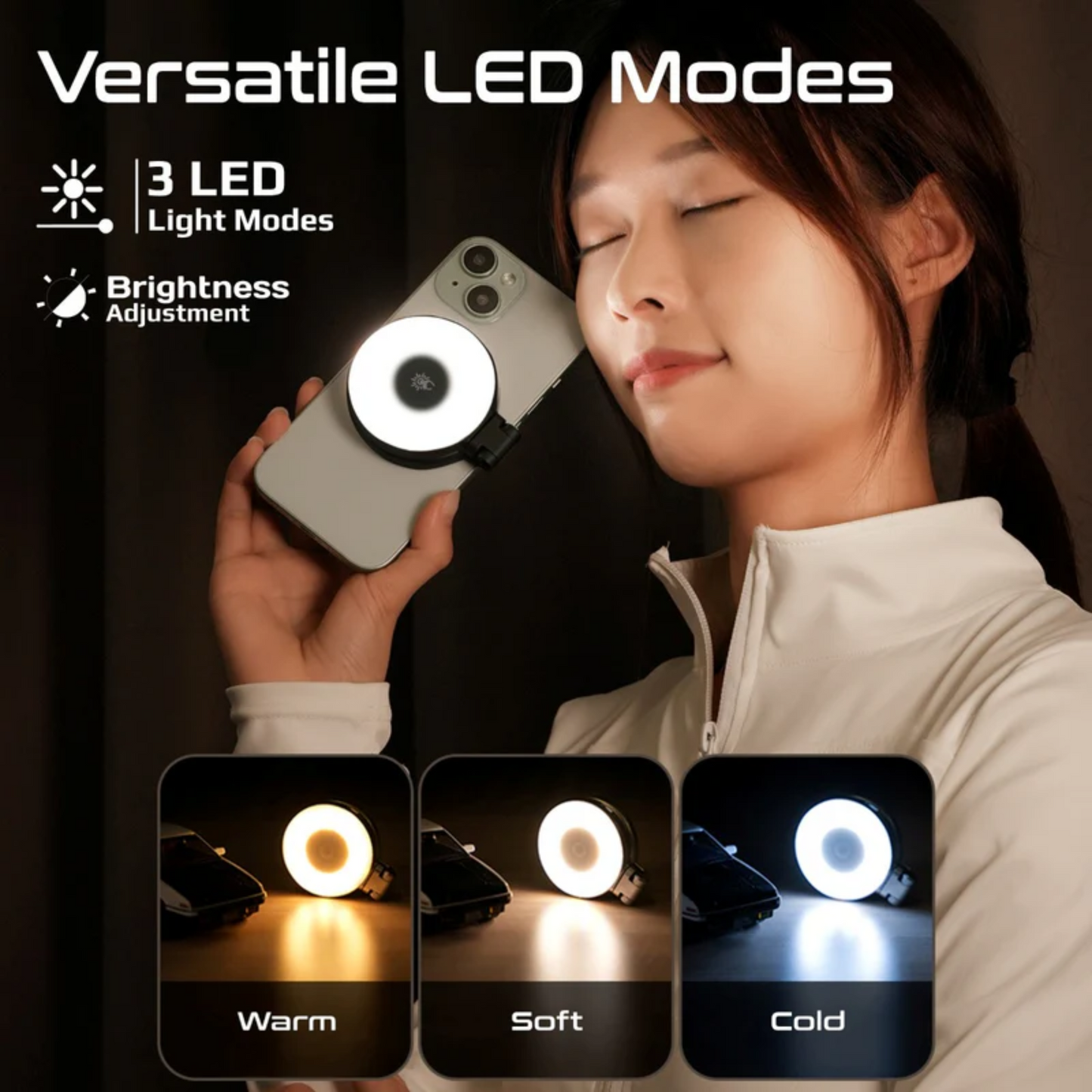 Promate Ultra-Slim MagSafe Rechargeable LED Ring Light (MagHalo) Lighting Accessory | Vishal Electronics Kolkata