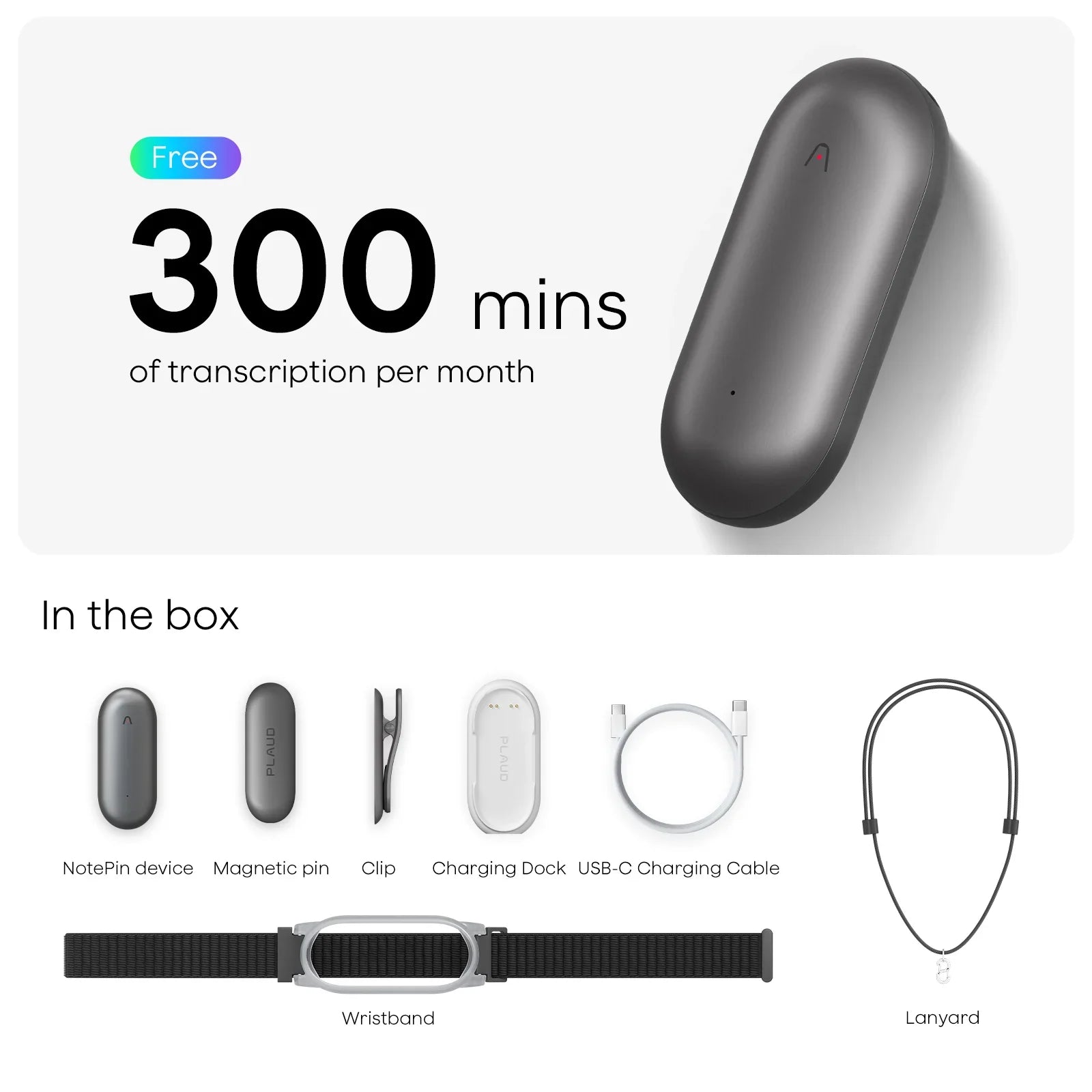 PLAUD NotePin Combo Wearable AI Voice Recorder & Smart Note Taker AI Voice Recorder | Vishal Electronics Kolkata