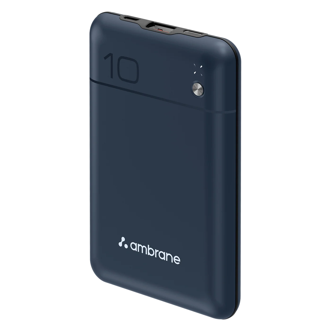 Ambrane PocketCharge 10000mAh Power Bank | Ultra Slim | 22.5W Fast Charging Blue Power Bank | Vishal Electronics Kolkata