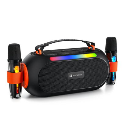Portronics Apollo 20 - 25W Wireless Karaoke Speaker with Dual Mic Bluetooth Speaker | Vishal Electronics Kolkata