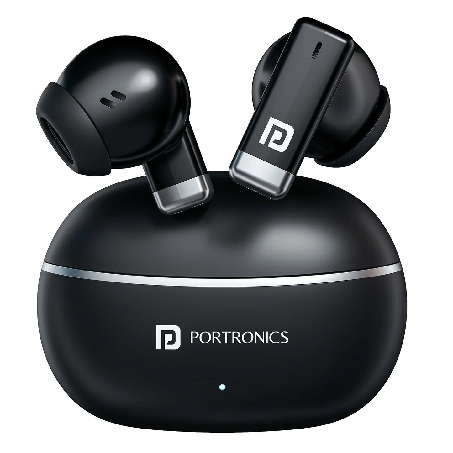 Portronics Twins One TWS Bluetooth Earbuds Black TWS Earbuds | Vishal Electronics Kolkata