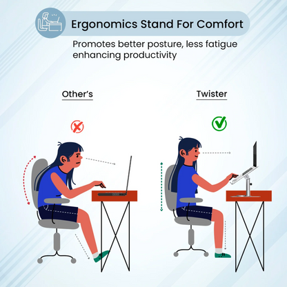 Portronics Twister Laptop Stand Laptop Stand | Vishal Electronics Kolkata