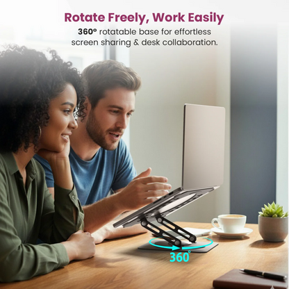 Portronics My Buddy K9 Lite Adjustable Laptop Stand with 360° Rotation Laptop Stand | Vishal Electronics Kolkata