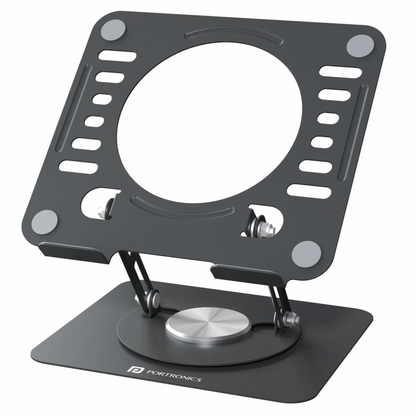 Portronics My Buddy K9 Lite Adjustable Laptop Stand with 360° Rotation Laptop Stand | Vishal Electronics Kolkata