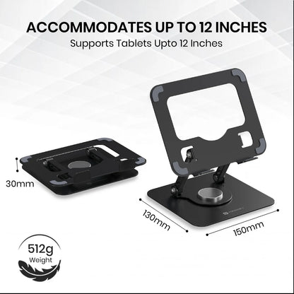 Portronics My Buddy A1 Tablet & Mobile Stand with 360° Rotation Tablet Stand | Vishal Electronics Kolkata