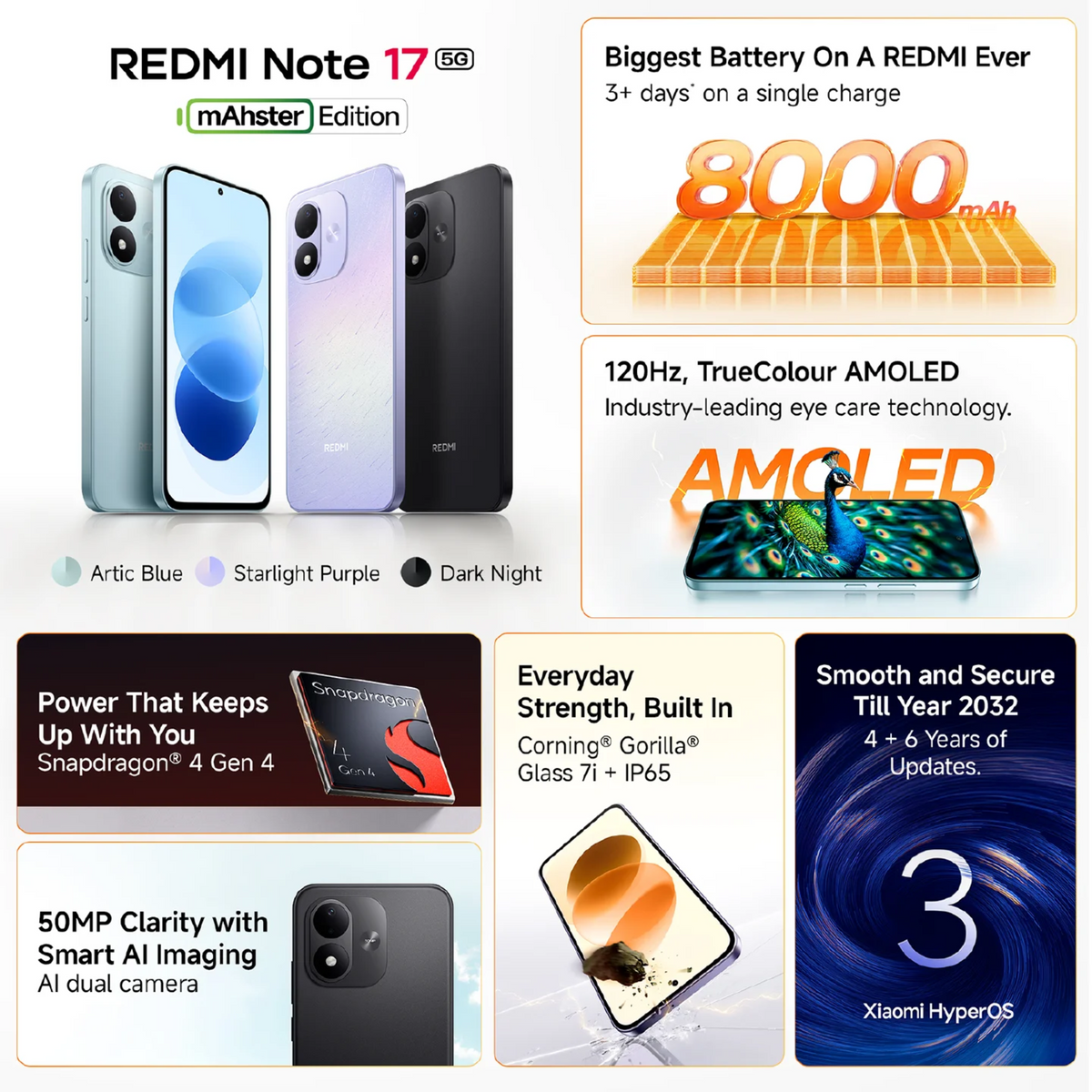 Redmi Note 17 5G 6GB 128GB – Starlight Purple