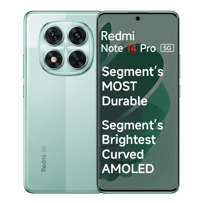 Redmi Note 14 Pro 5G Ivy Green 8GB Mobile & Smart Phones | Vishal Electronics Kolkata