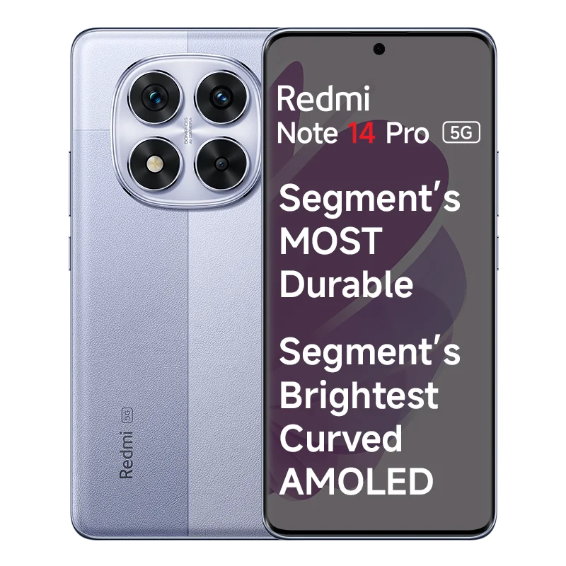Redmi Note 14 Pro 5G Phantom Purple 8GB Mobile & Smart Phones | Vishal Electronics Kolkata