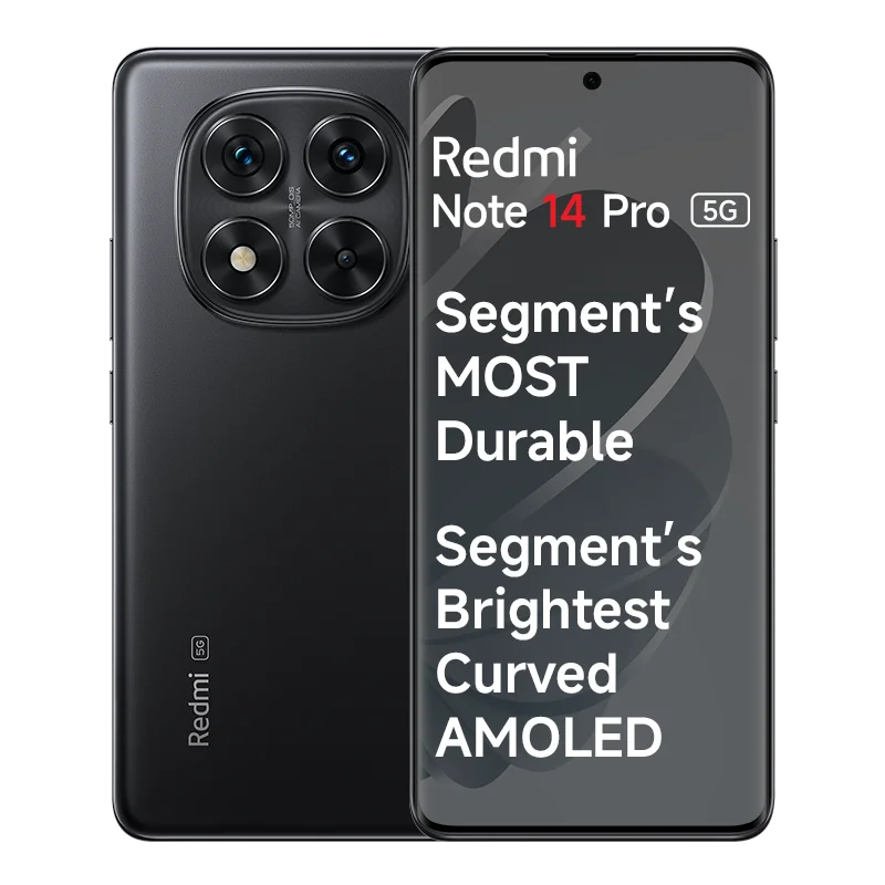 Redmi Note 14 Pro 5G Titan Black 8GB Mobile & Smart Phones | Vishal Electronics Kolkata