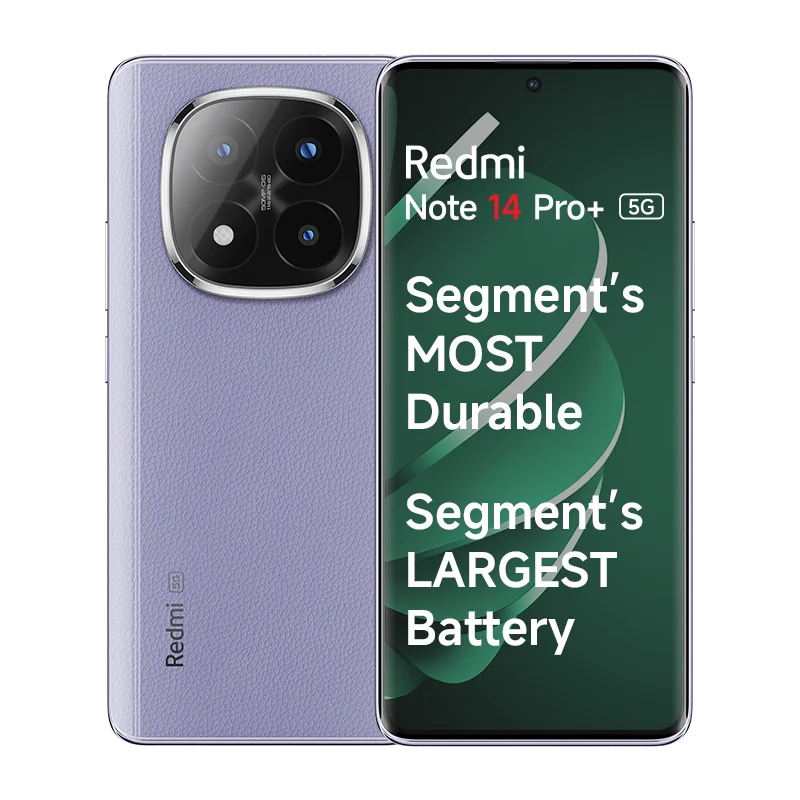 Redmi Note 14 Pro+ 5G Phantom Purple Mobile & Smart Phones | Vishal Electronics Kolkata