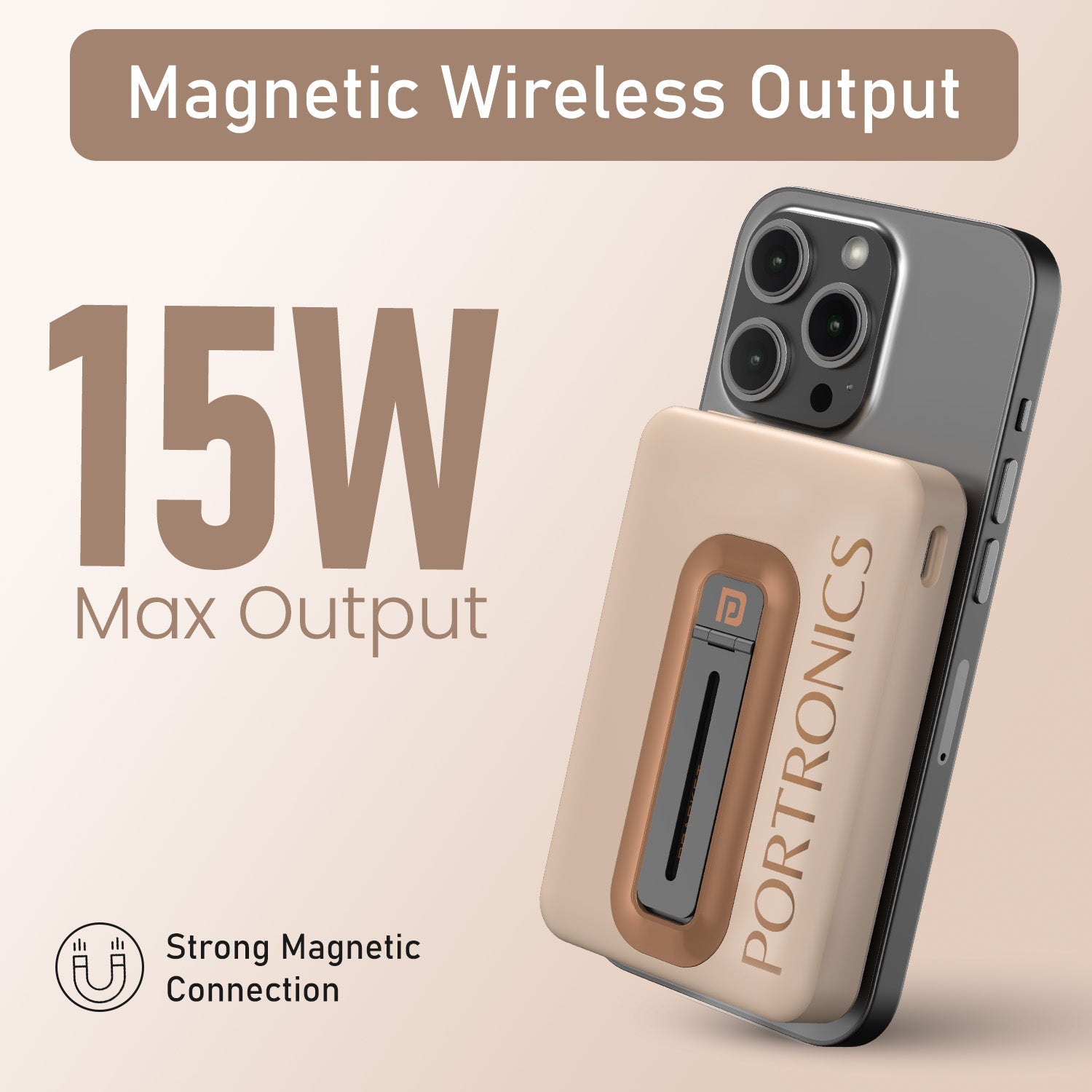 Portronics Revo 10000mAh Magnetic Power Bank Power Bank | Vishal Electronics Kolkata