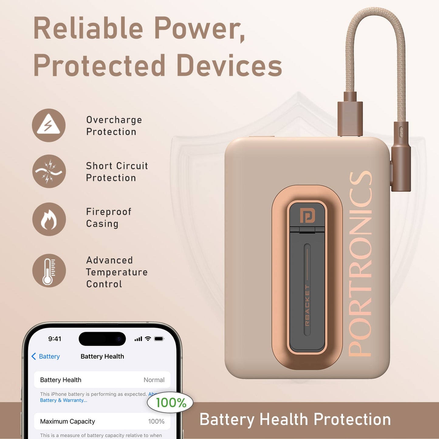 Portronics Revo 10000mAh Magnetic Power Bank Power Bank | Vishal Electronics Kolkata