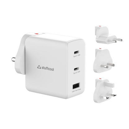 Stuffcool Nomad 100W Multi-Port Fast Charger with World Travel Plugs Wall Charger | Vishal Electronics Kolkata