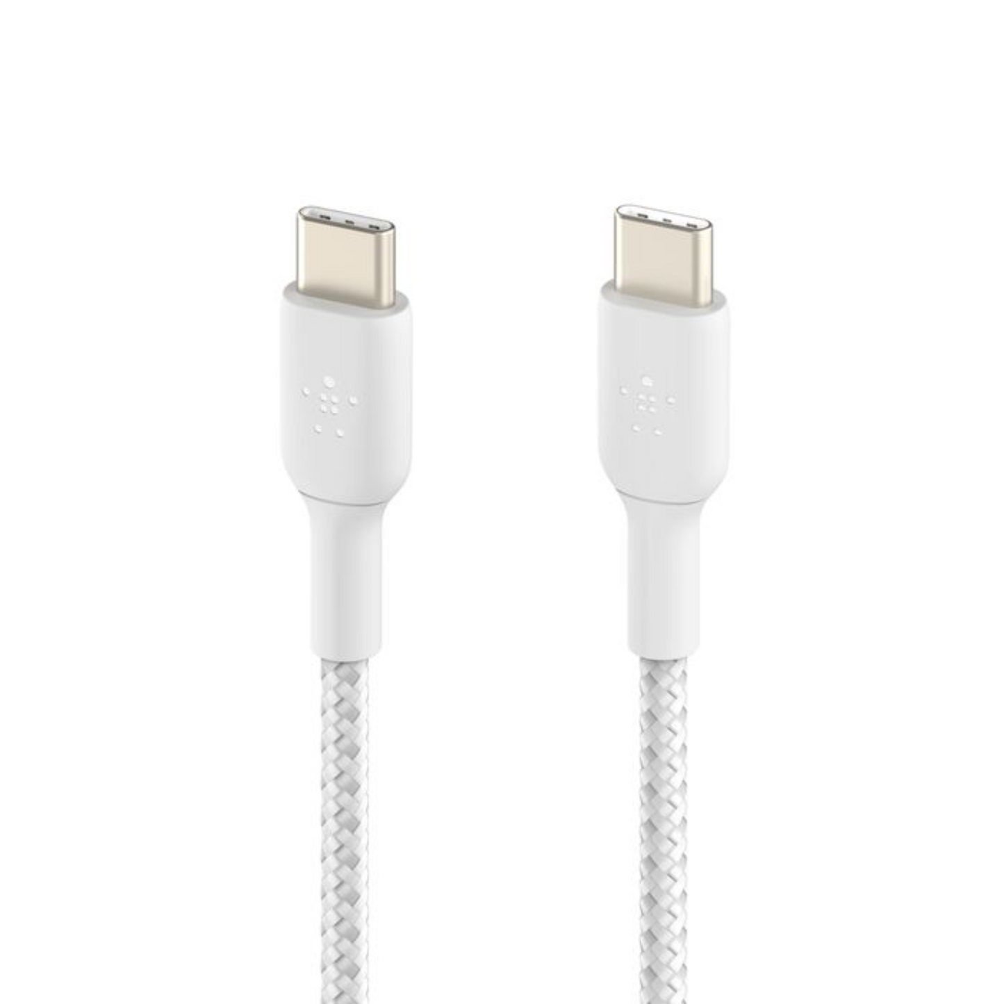 Belkin BoostCharge USB-C to USB-C Braided Cable 60W 2m – 2 Pack White Charging Cable | Vishal Electronics Kolkata