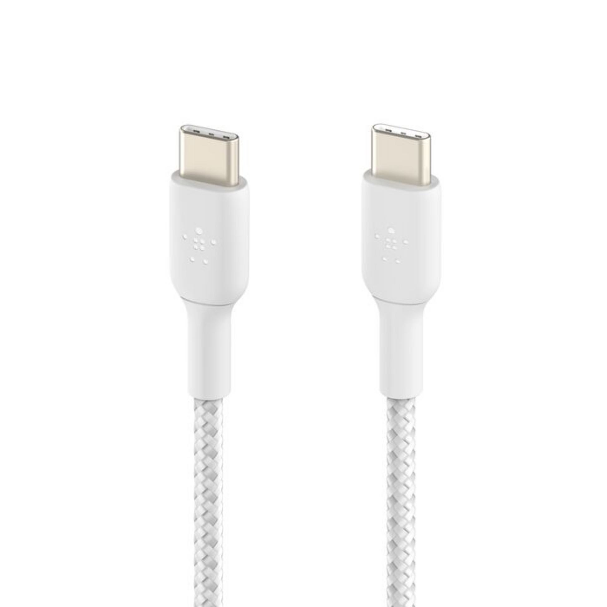 Belkin BoostCharge USB-C to USB-C Braided Cable 60W 2m – 2 Pack White Charging Cable | Vishal Electronics Kolkata